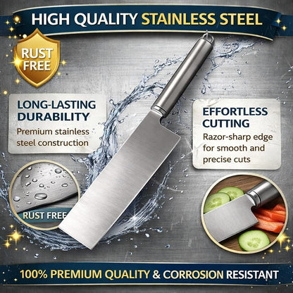 Stainless Steel Multi-Purpose Kitchen Knife with Wavy Edge