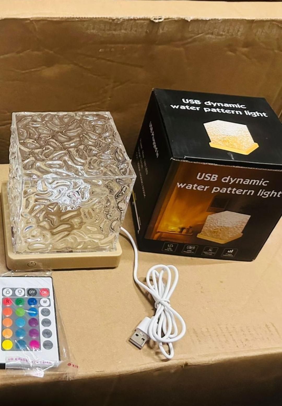 Rotating Water Ripple Projection Night Light