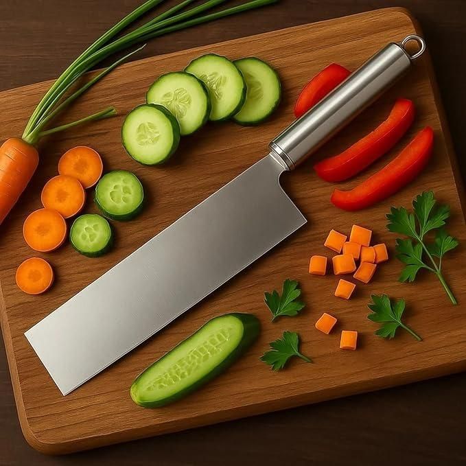 Stainless Steel Multi-Purpose Kitchen Knife with Wavy Edge