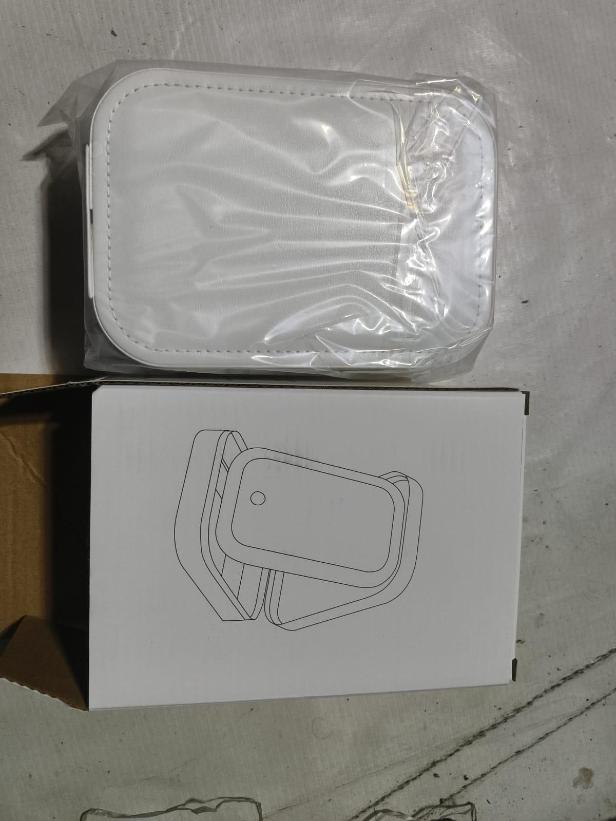 White Jewelry Organizer Box with LED Mirror