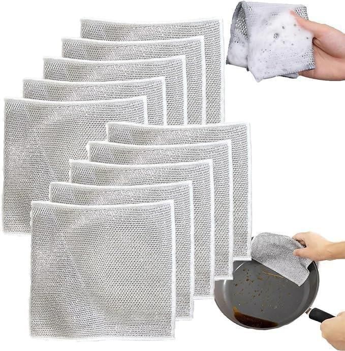 Multipurpose Dishwashing Cleaning Rags - Pack of 10