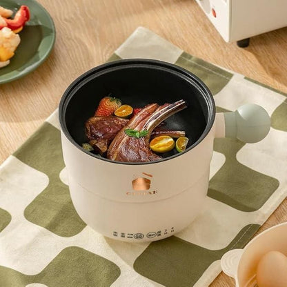 1.8L Multifunctional Electric Non-Stick Cooking Pot with Lid
