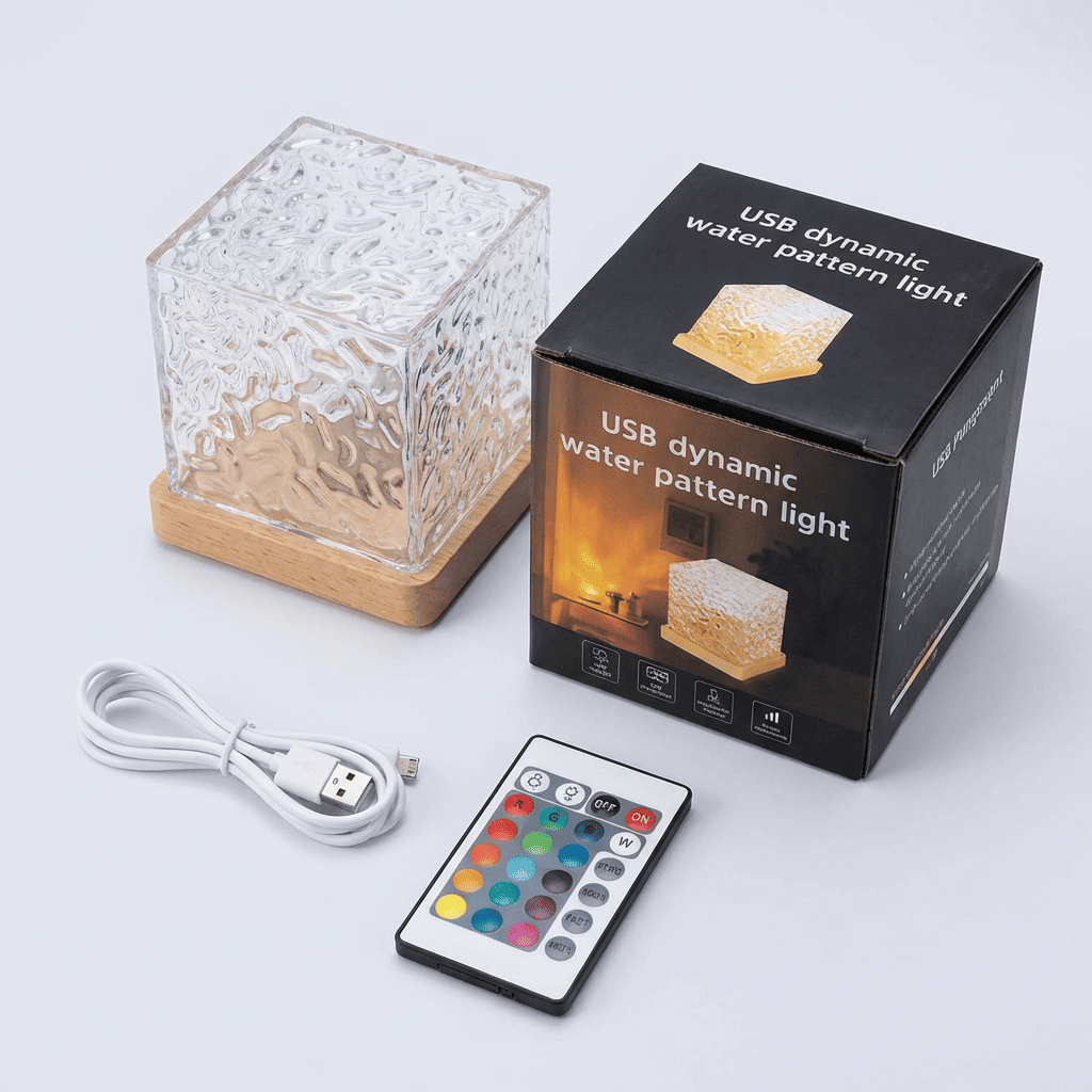 Rotating Water Ripple Projection Night Light